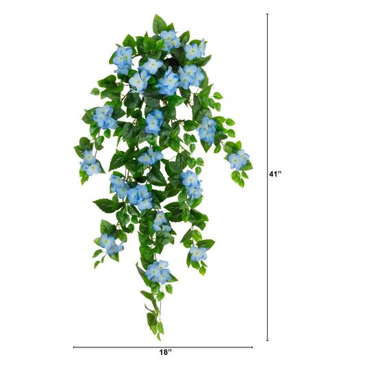 41" UV Resistant Artificial Hydrangea Hanging Plants